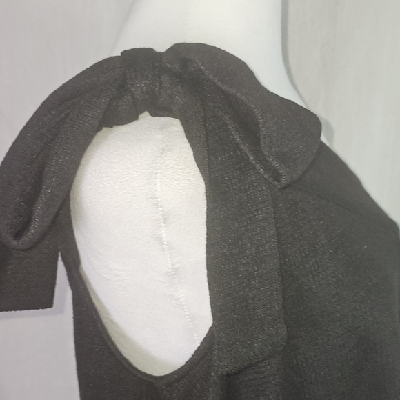 Free People Avery One Shoulder Black Mini Dress Sz M Ruffle Hem,Pockets - Picture 5 of 14